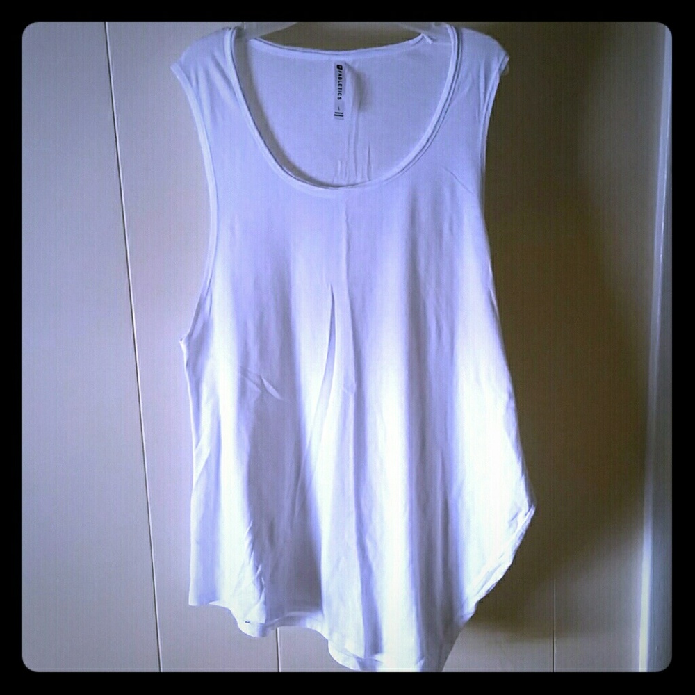 Fabletics White Workout Sleeveless Top